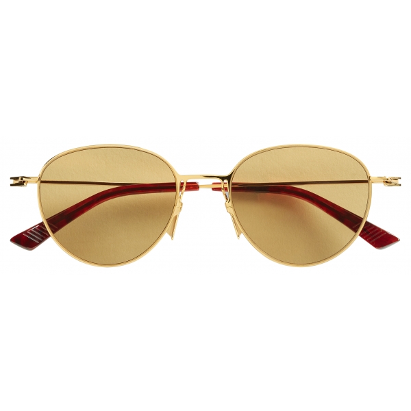 Bottega Veneta - Ultrathin Metal Panthos Sunglasses - Gold - Sunglasses - Bottega Veneta Eyewear