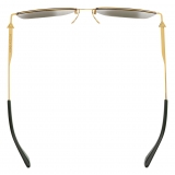 Bottega Veneta - Ultrathin Metal Rectangular Sunglasses - Gold Green - Sunglasses - Bottega Veneta Eyewear