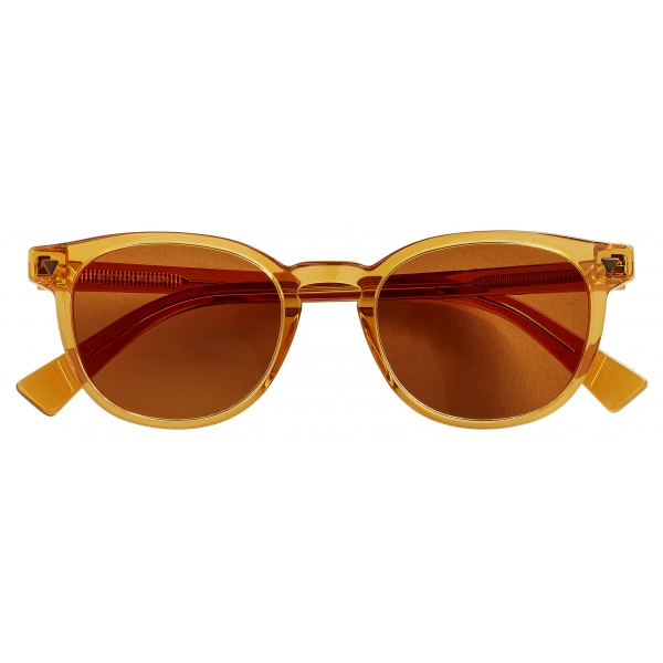 Bottega Veneta - Soft Recycled Acetate Panthos Sunglasses - Yellow Brown - Sunglasses - Bottega Veneta Eyewear