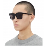 Bottega Veneta - Soft Recycled Acetate Square Sunglasses - Black Grey - Sunglasses - Bottega Veneta Eyewear