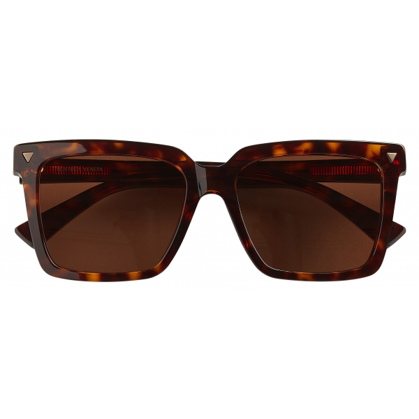 【送料&関税込】Bottega Veneta Dark Brown Acetate Sunglasses Acetate sunglasses in brown - Bottega Veneta | Mytheresa
