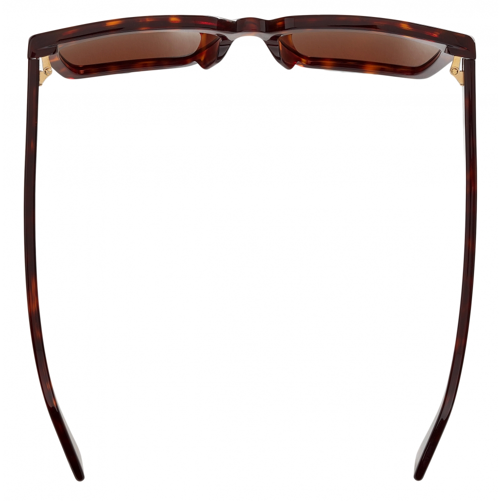 Bottega Veneta - Soft Recycled Acetate Square Sunglasses - Havana Brown ...