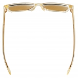 Bottega Veneta - Soft Recycled Acetate Square Sunglasses - Yellow - Sunglasses - Bottega Veneta Eyewear