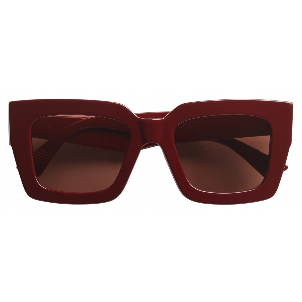 Bottega Veneta - Classic Square Sunglasses - Burgundy Red - Sunglasses - Bottega Veneta Eyewear