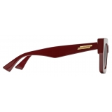 Bottega Veneta - Classic Square Sunglasses - Burgundy Red - Sunglasses - Bottega Veneta Eyewear