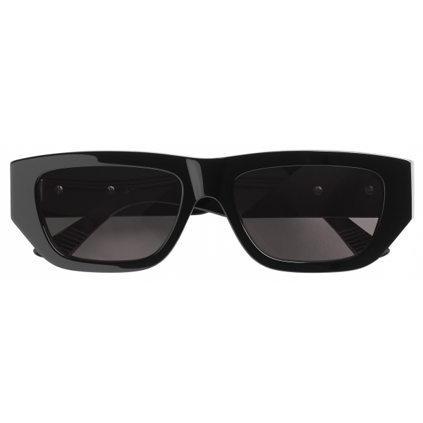 Bottega Veneta - Bolt Recycled Acetate Rectangular Sunglasses - Black Grey - Sunglasses - Bottega Veneta Eyewear