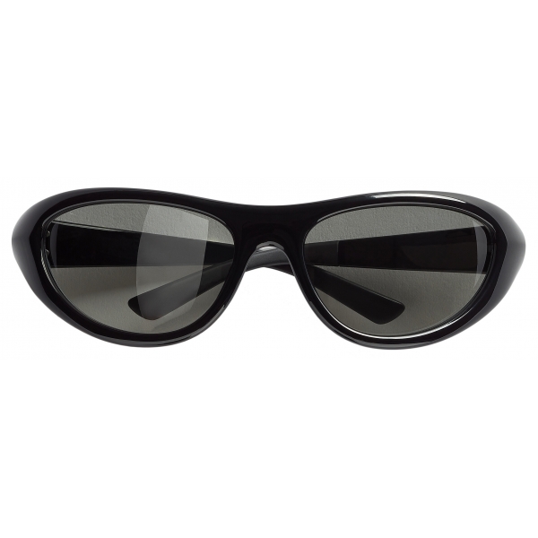 Bottega Veneta - Curve Sporty Cat Eye Injected Acetate Sunglasses - Black Grey - Sunglasses - Bottega Veneta Eyewear