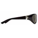 Bottega Veneta - Curve Sporty Cat Eye Injected Acetate Sunglasses - Black Grey - Sunglasses - Bottega Veneta Eyewear
