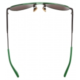 Bottega Veneta - Rim Aviator Sunglasses - Green Grey - Sunglasses - Bottega Veneta Eyewear
