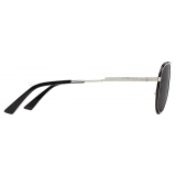 Bottega Veneta - Rim Aviator Sunglasses - Silver Grey - Sunglasses - Bottega Veneta Eyewear