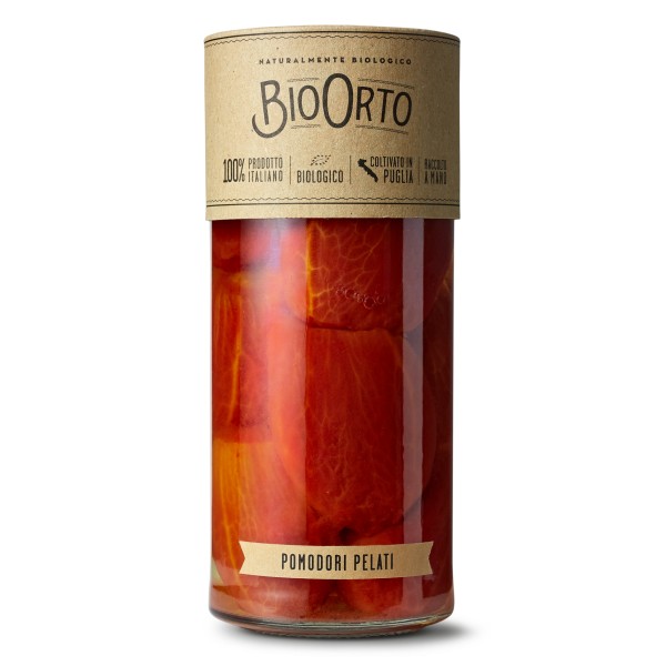 BioOrto - Bio Peeled Tomatoes - Organic Preserved Foods - 580 ml