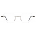 Kuboraum - Mask P58 - Silver - P58 SI YT - Optical Glasses - Kuboraum Eyewear
