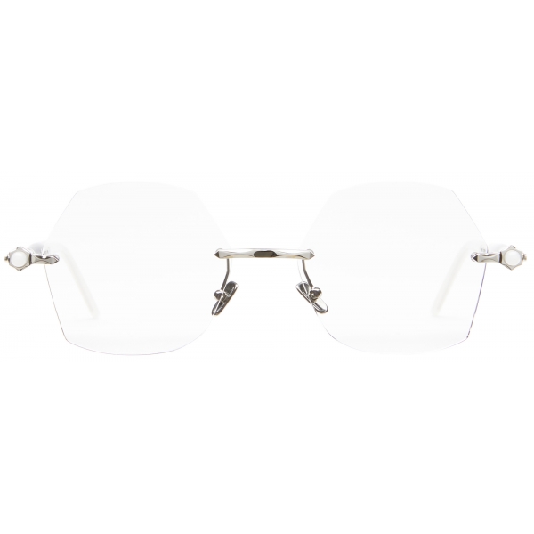 Kuboraum - Mask P59 - Silver - P59 SI WH - Occhiali da Vista - Kuboraum Eyewear