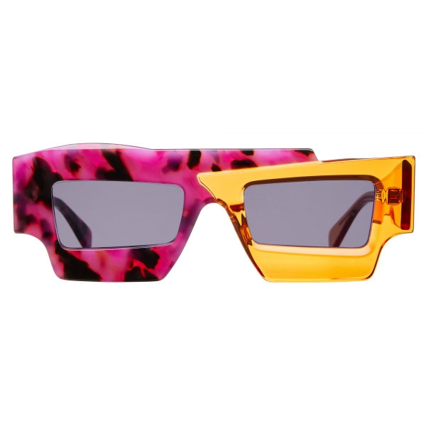 Kuboraum - Mask X12 - Fuchsia Havana + Orange - X12 FO - Sunglasses - Kuboraum Eyewear