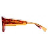 Kuboraum - Mask X12 - Fuchsia Havana + Orange - X12 FO - Occhiali da Sole - Kuboraum Eyewear