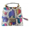 Suèi - Bag of Medium Size of Python Leather - Burgun - Handmade in Italy - Luxury Exclusive Collection