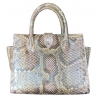 Suèi - Borsa Media in Pelle di Pitone - Rose - Handmade in Italy - Luxury Exclusive Collection