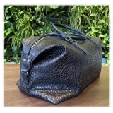 Suèi - Bag of Calf Leather - Black - Handmade in Italy - Luxury Exclusive Collection