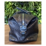 Suèi - Bag of Calf Leather - Black - Handmade in Italy - Luxury Exclusive Collection