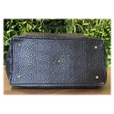 Suèi - Borsa in Pelle di Vitello - Nero - Handmade in Italy - Luxury Exclusive Collection