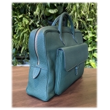 Suèi - Bag of Calf Leather - Emerald - Handmade in Italy - Luxury Exclusive Collection