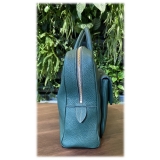 Suèi - Bag of Calf Leather - Emerald - Handmade in Italy - Luxury Exclusive Collection