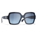 Chanel - Occhiali da Sole Quadrati - Blu Sfumate - Chanel Eyewear