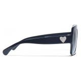 Chanel - Occhiali da Sole Quadrati - Blu Sfumate - Chanel Eyewear