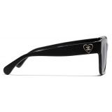 Chanel - Occhiali da Sole Quadrati - Nero Grigio - Chanel Eyewear