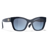 Chanel - Occhiali da Sole Quadrati - Blu Sfumate - Chanel Eyewear