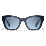 Chanel - Occhiali da Sole Quadrati - Blu Sfumate - Chanel Eyewear