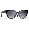 Chanel - Butterfly Sunglasses - Black Gray Gradient - Chanel Eyewear