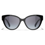 Chanel - Butterfly Sunglasses - Black Gray Gradient - Chanel Eyewear