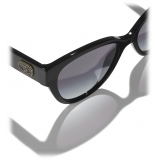 Chanel - Butterfly Sunglasses - Black Gray Gradient - Chanel Eyewear