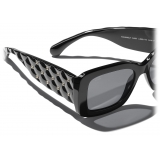 Chanel - Rectangular Sunglasses - Black Gray Polarized - Chanel Eyewear