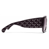 Chanel - Occhiali da Sole Rettangolari - Borgogna - Chanel Eyewear