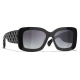 Chanel - Rectangular Sunglasses - Black Gray Gradient - Chanel Eyewear