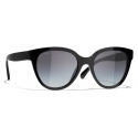 Chanel - Butterfly Sunglasses - Black Green Gray - Chanel Eyewear