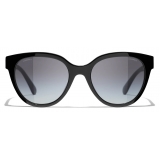 Chanel - Butterfly Sunglasses - Black Green Gray - Chanel Eyewear