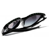 Chanel - Butterfly Sunglasses - Black Green Gray - Chanel Eyewear