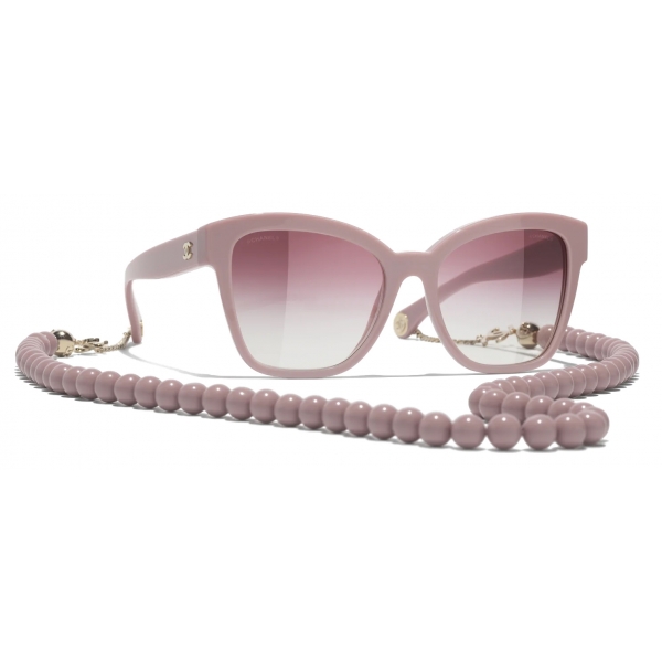 Chanel - Square Sunglasses - Pink Gold Pink Gradient - Chanel Eyewear