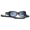 Chanel - Occhiali da Sole Rettangolari - Blu Scuro Oro - Chanel Eyewear