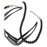 Chanel - Rectangular Sunglasses - Black Gold Gray Polarized - Chanel Eyewear