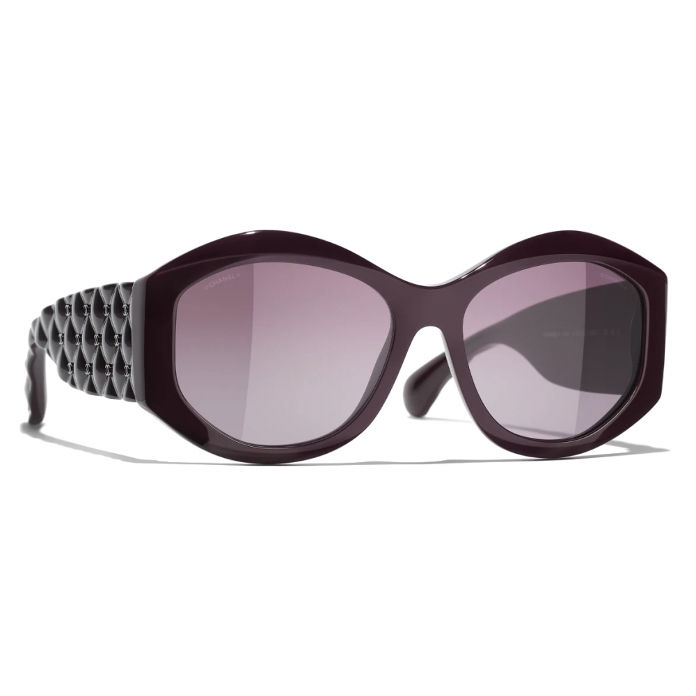 Chanel - Oval Sunglasses - Burgundy - Chanel Eyewear - Avvenice