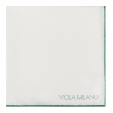 Viola Milano - Classic Shoestring Silk Pocket Square - Apple - Handmade in Italy - Luxury Exclusive Collection