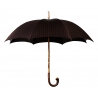 Viola Milano - Classic Stripe Chestnut Umbrella - Navy/Brown - Handmade in Italy - Luxury Exclusive Collection