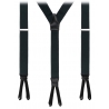 Viola Milano - Classic Width Braces L Braid Ends - Solid Forest - Handmade in Italy - Luxury Exclusive Collection