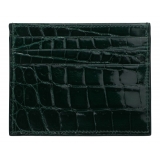 Viola Milano - Crocodile Credit Card Holder - Forest - Handmade in Italy - Luxury Exclusive Collection