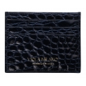 Viola Milano - Crocodile Credit Card Holder - Navy - Handmade in Italy - Luxury Exclusive Collection