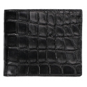 Viola Milano - Crocodile Slim Wallet - Black - Handmade in Italy - Luxury Exclusive Collection